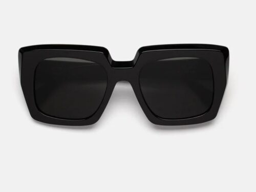 Gafas de sol negras estilo moderno minimalista